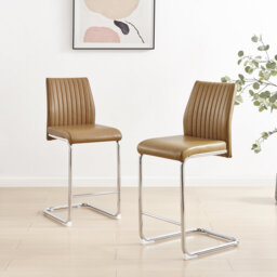 Loren Upholstered Counter Stool with Metal Frame