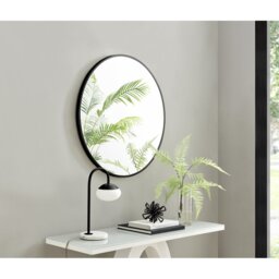 Mikell Round Metal Framed Wall Mounted Accent Mirror