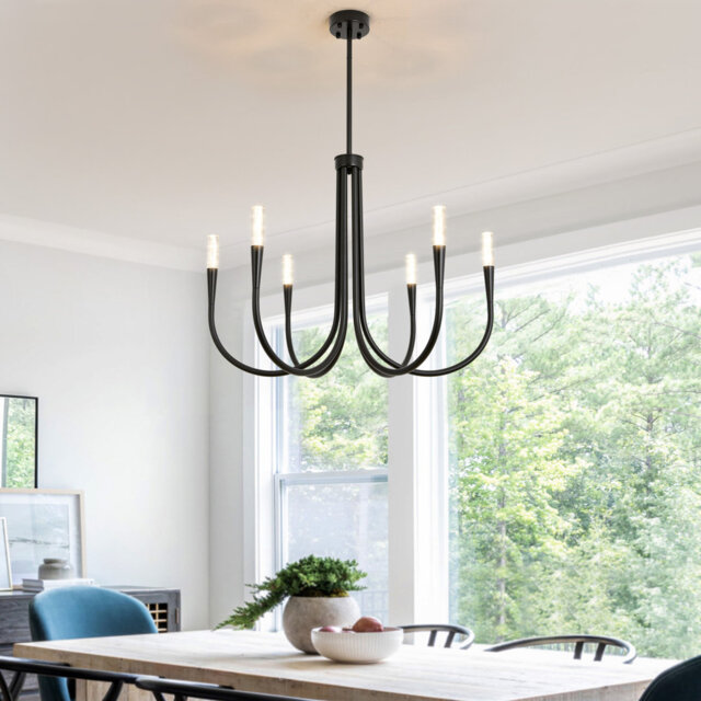 6-Light Candle Style LED Chandelier