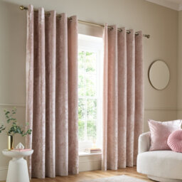 Crushed Velvet Eyelet Sheer Curtains