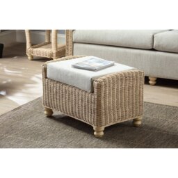 Nadiyah 70cm Wide Rectangle No Pattern Ottoman