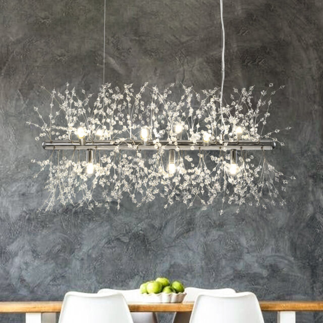 Adoniyah Dandelion 9-Light Modern Crystal Firework Chandelier