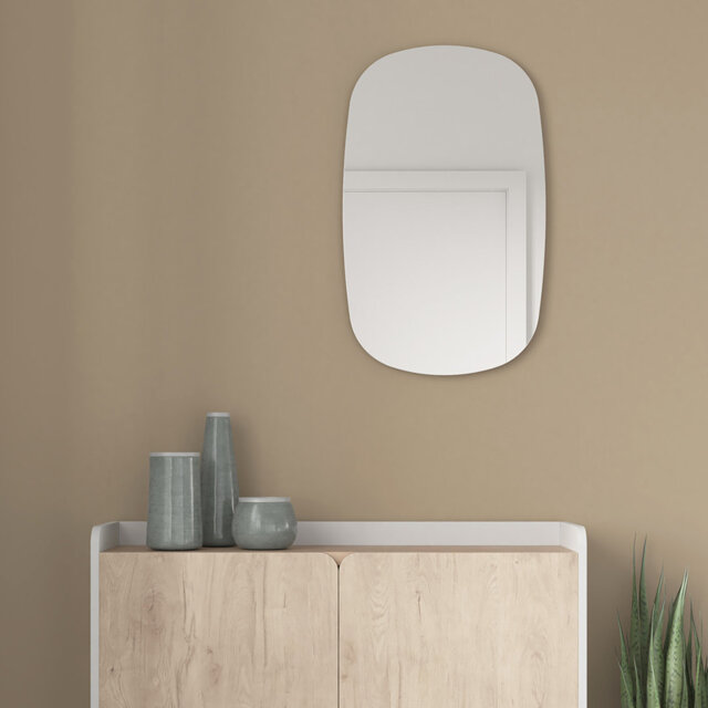 Lakaiya Wood Flat Wall Mirror