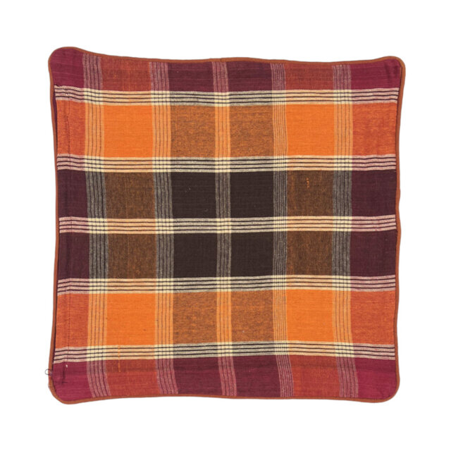 Burdella Plaid Square Cushion