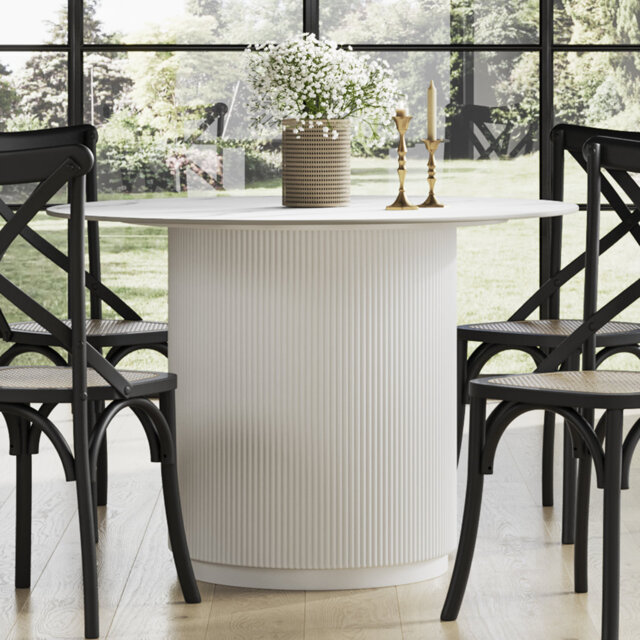 FUJI ROUND SINTERED STONE DINING TABLE