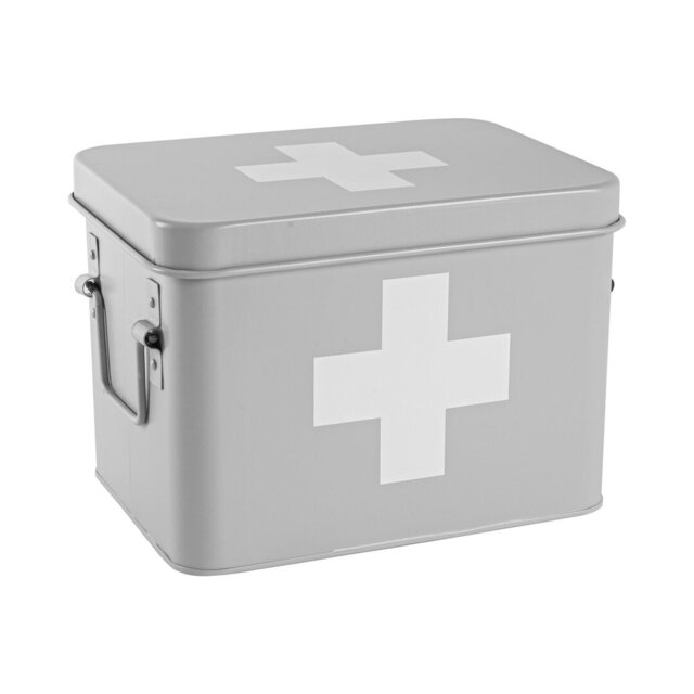 Harbour Housewares - Vintage Metal First Aid Box - 23cm
