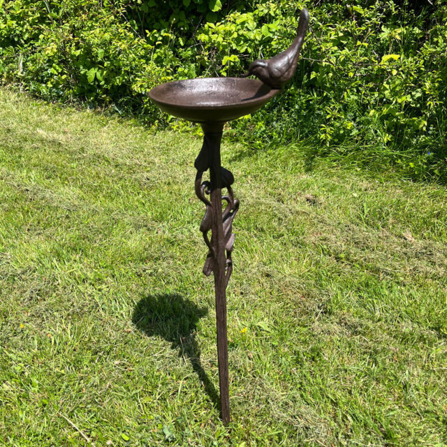 Worthley Cast Iron Stake Birdbath