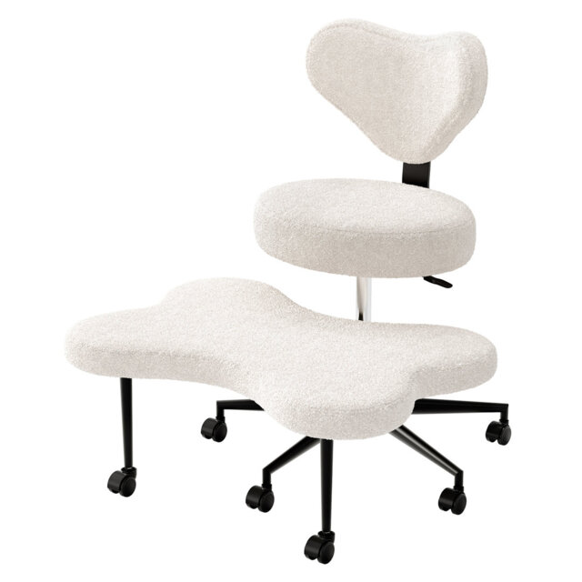 Ergonomic Cross-legged Swivel Chair, Adhd Chair Adjustable Height Meditation Chair With Back Support, Office/Chair