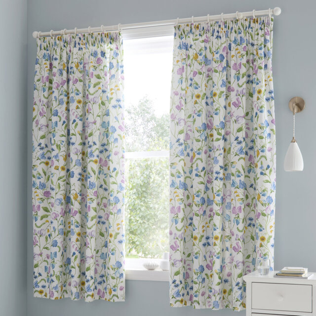 100% Cotton Semi-Sheer Curtain Panel Pair