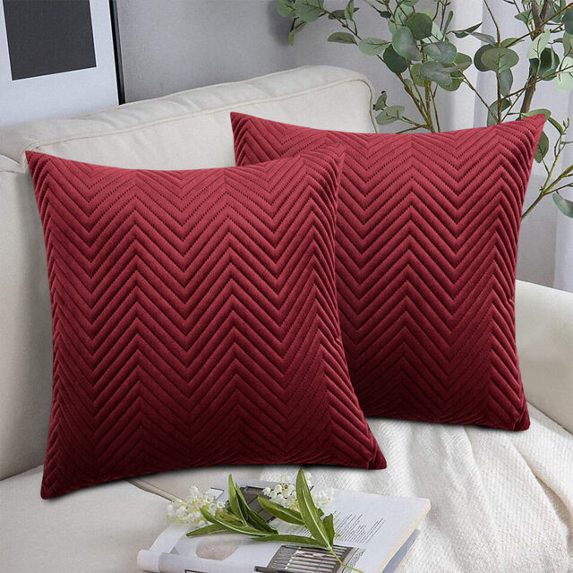 Embossed Velvet Cushion Cover (Pack of 2)