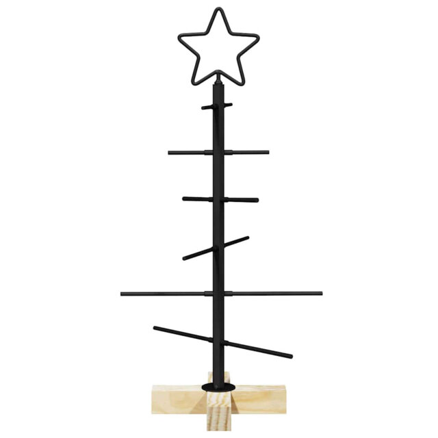 Metal Christmas Tree with Stand Black Powder-coated steel