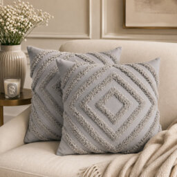 Grey Square Cushion