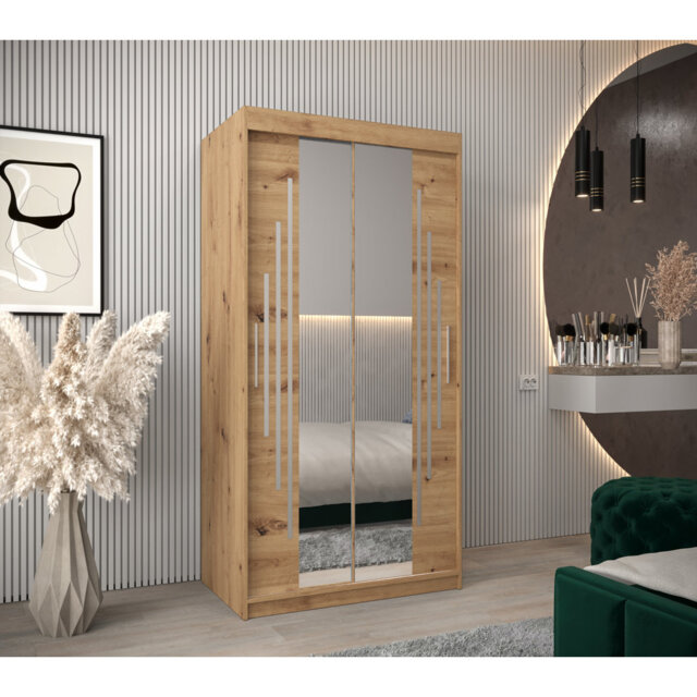 Abduh 2 Door Manufactured Wood Wardrobe