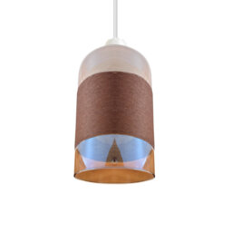 20cm H Glass Lamp Shade ( Screw On ) in Copper And Gold