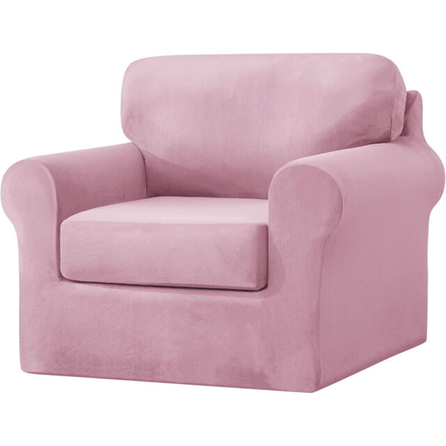 Sofa Cover With Separate Seat Cushions And Backrests Stretch Velvet Sofa Slipcover Couch Covers Furniture Protector Split Combined (1 Seat Set 3 PCS)