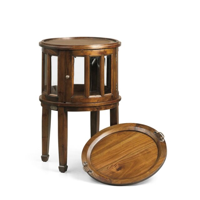 Flamingo Solid Wood Tray Top End Table