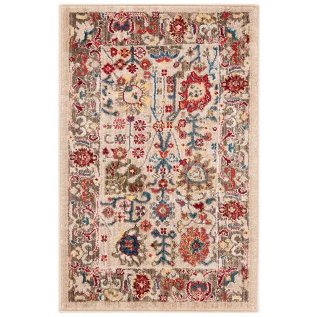 Kashan Traditional Area Rug in Beige & Taupe