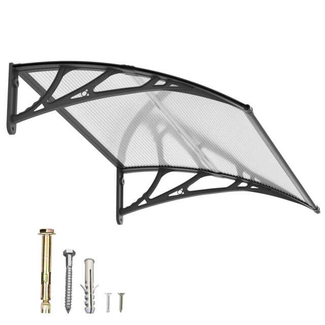 Door & Window Canopy Awning UV-Resistant Outdoor Shelter for Front Door, Porch & Patio, Rain Snow Protection
