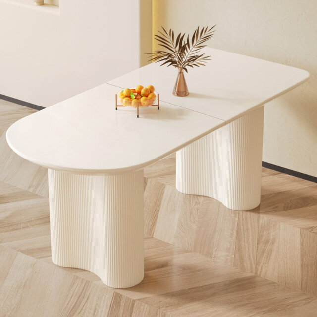 160CM Oval White Dining Table for 4-6 People (Table Only)