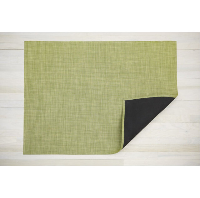Mini Basketweave Handwoven Green Indoor/Outdoor Rug