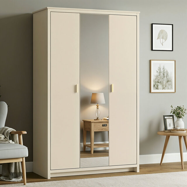 Bonnie 3 Door Wardrobe with Mirror