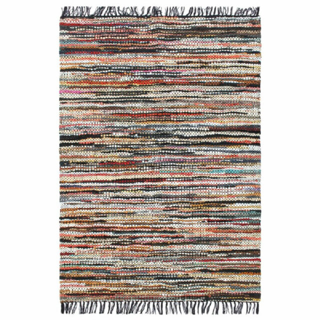 Indian Collection Striped Handmade Handwoven Multi Colour Area Rug