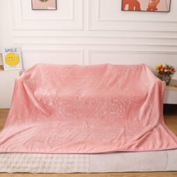 Embossed Throw Soft Warm 300 GSM Polyester Blankets Bed Sofa Large 200 x 240 cm