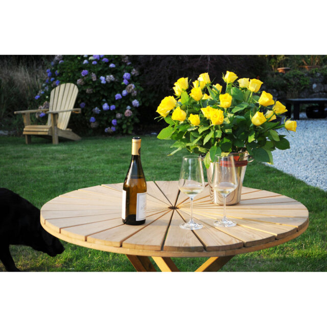 Sunshine Round Wooden Garden Table - PEFC ® Certified Scandinavian Redwood - 1 Sunshine 1m diameter Bistro Table