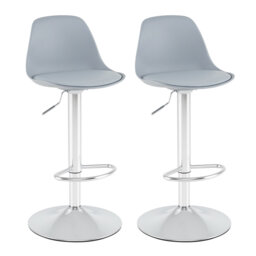 Swivel Upholstered Adjustable Height Bar Stool