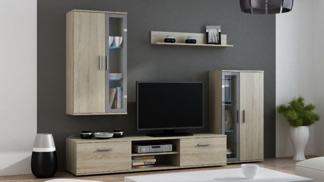 "Maricelda Entertainment Unit for TVs up to 85"" with Fireplace Included"