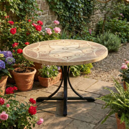 Provence Garden Stone Mosaic Table