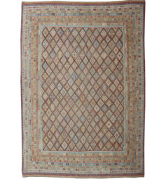 Mclendon Kilim Wool Brown/Beige Rug