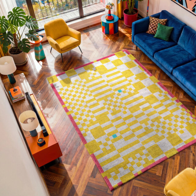 Abstract Recycled P.E.T Jacquard Indoor / Outdoor Area Rug