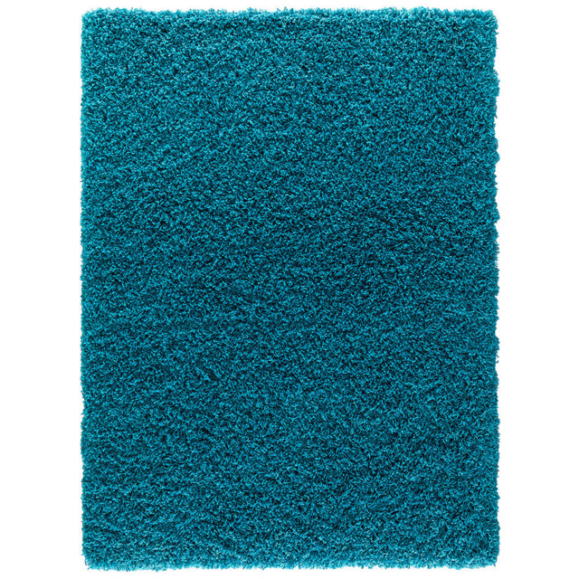 Verona Thick Teal Shaggy Area Rug – Soft Pile, Non-Slip, Durable Polypropylene Carpet for Living Room, Bedroom & Hallway