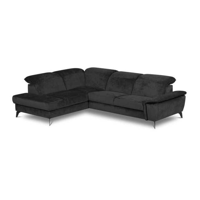 Bellagio Fabric Corner Sofa with Pull-Out Bed, Storage, Adjustable Headrests and Armrest