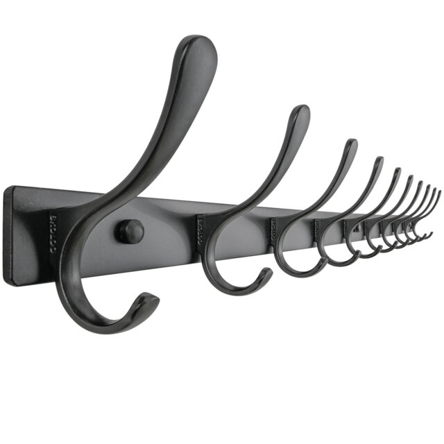 Stainless Steel Wall Mounted Required 10 - Hook Wall Mounted Coat Rack