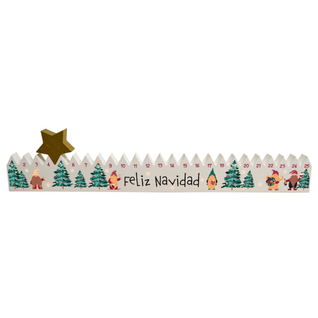 Gonks Feliz Navidad 3D Wood Advent Calendar