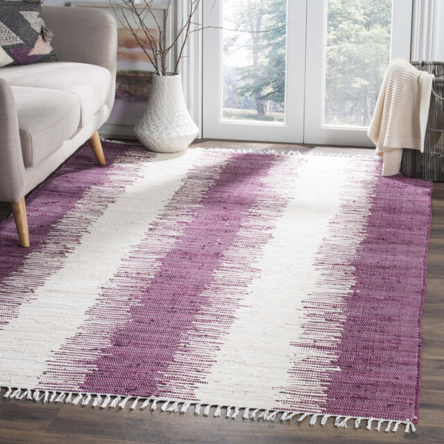 Lady Lake Hand-Woven Purple Area Rug