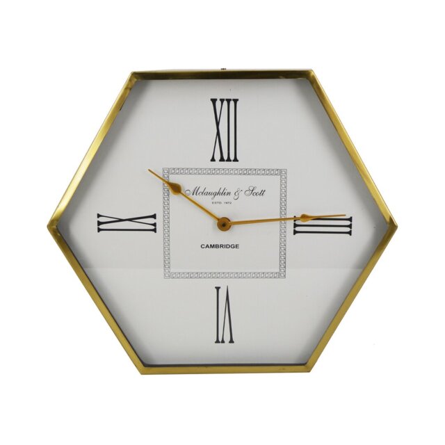 Atenas Hexagonal Wall Clock