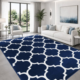 Modern Abstract Area Rug for Living Room, Bedroom, Dining Room, and Home Office – Soft Indoor Accent Rug