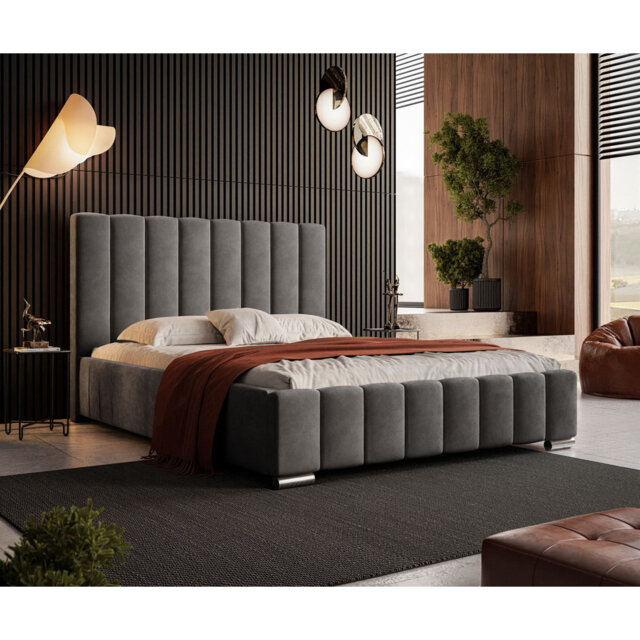 Emiljan Velvet Upholstered Bed