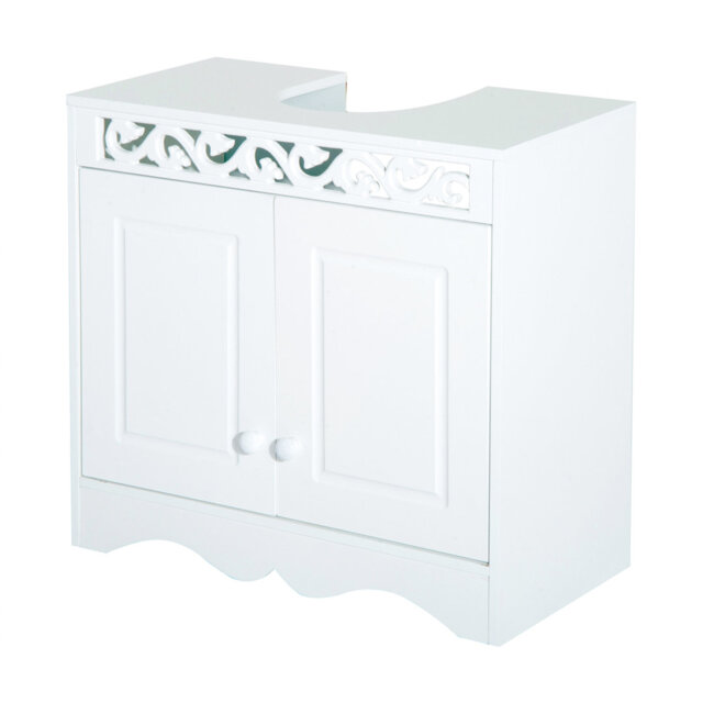 Aventura 60cm Single Bathroom Vanity Base Only in White