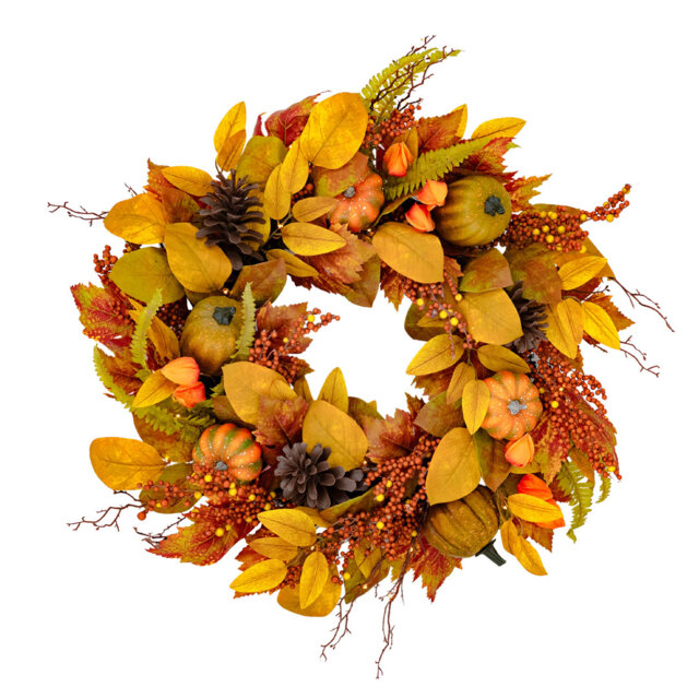 RUSTIC HARVEST Faux 66cm Wreath