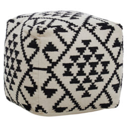 Archippos 50cm Wide Square Geometric Pouf Ottoman