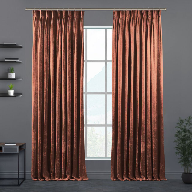 Velvet Semi-shee Single Curtain Panel