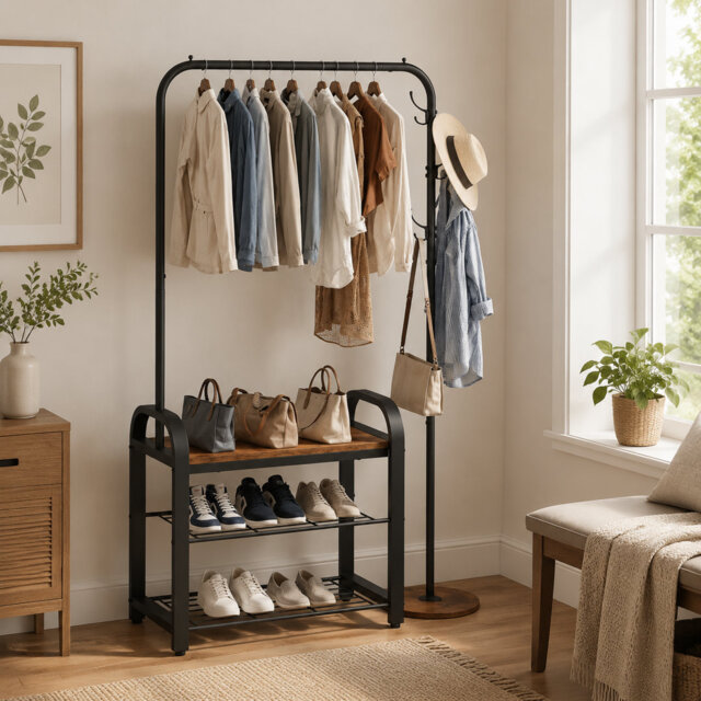 Hall Tree 99cm Wide with Bench and Shoe Storage