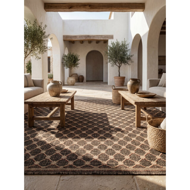 Rectangle Trellis Indoor / Outdoor Area Rug