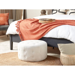 Krystalmae 55cm Wide Tufted Round Pouf Ottoman