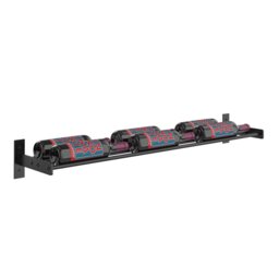 Evolution Series Wine Wall Rack 127Mm (6 Bottles, Matte Black Frames With Golden Bronze Rods)