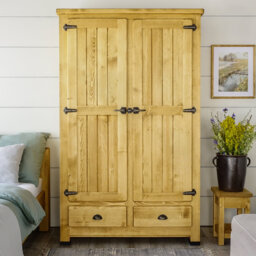 Vintage 2 Door Solid Wood Wardrobe